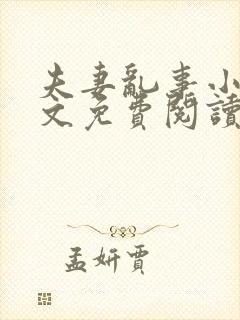 夫妻乱事小说全文免费阅读最新章节