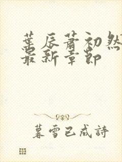 叶辰萧初然最快最新章节