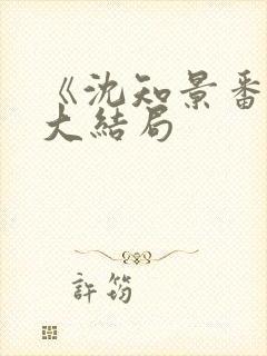 《沈知景番外》大结局封面