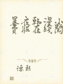 暴夜韩漫小说免费版在线阅读全文