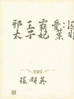 邪王霸爱:囚情太子妃 叶非夜