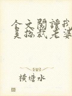 全文阅读我的绝美总裁老婆封面