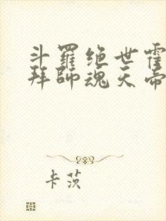 斗罗绝世霍雨浩拜师魂天帝封面