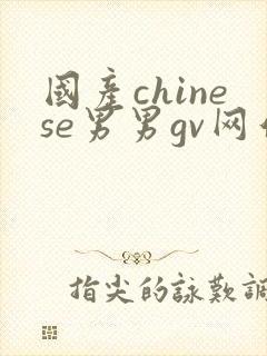 国产chinese男男gv网站