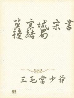 莫寒城宋书桐最后结局封面