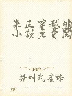 朱正穿越明朝的小说免费阅读