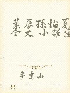 叶辰孙怡夏若雪全文 小说亿软