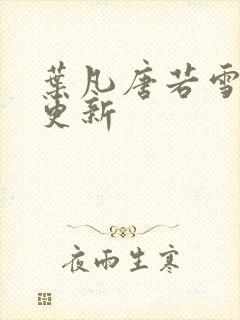 叶凡唐若雪章节更新封面