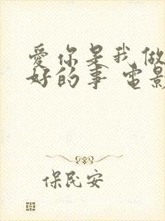 爱你是我做过最好的事 电影