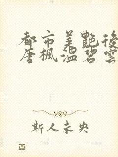 都市美艳后宫(唐枫温碧云)小说