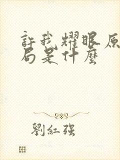 许我耀眼原著结局是什么