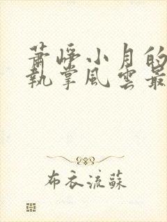 萧峥小月的小说执掌风云最新章节