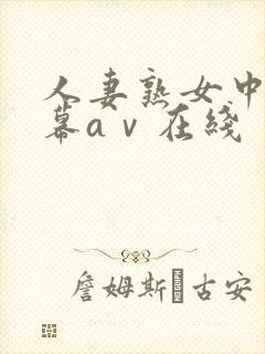 人妻熟女中文字幕aⅴ在线封面