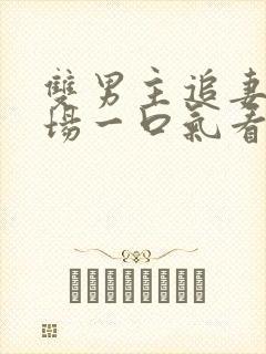 双男主追妻火葬场一口气看完