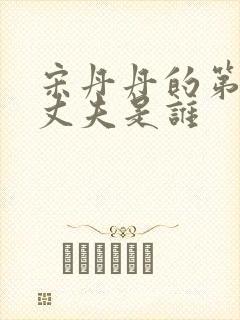 宋丹丹的第二任丈夫是谁封面