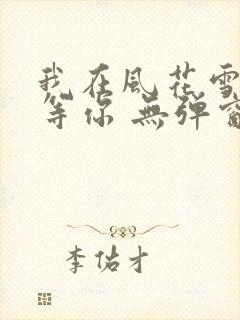 我在风花雪月里等你 无弹窗