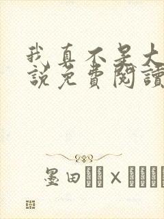 我真不是大佬小说免费阅读封面