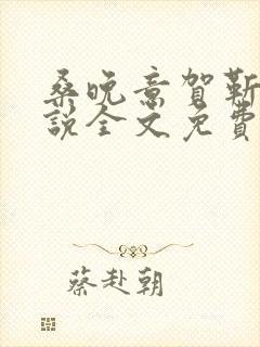 桑晚意贺靳川小说全文免费阅读封面