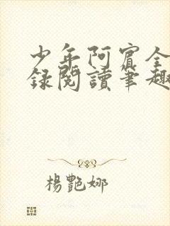 少年阿宾全文目录阅读笔趣阁封面