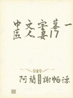 中文字幕一区二区人妻17