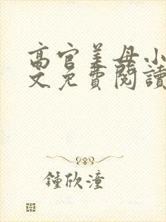 高官美母小说全文免费阅读