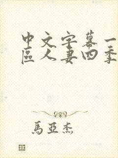 中文字幕一区二区人妻四季封面