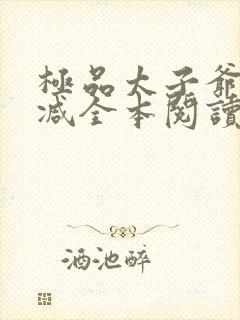 极品太子爷无删减全本阅读