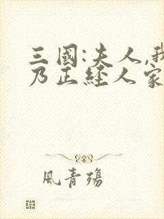 三国:夫人,我乃正经人家笔趣阁