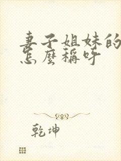 妻子姐妹的丈夫怎么称呼