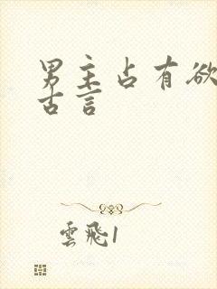 男主占有欲强的古言