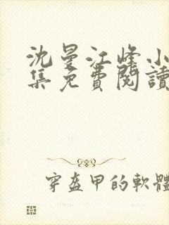 沈曼江峰小说全集免费阅读