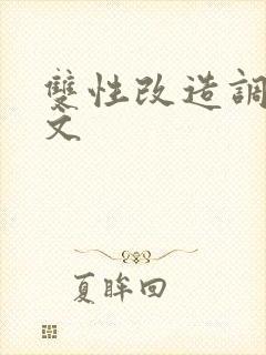 双性改造调教h文封面