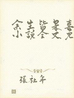 余生皆是喜欢你小说全文免费阅读封面