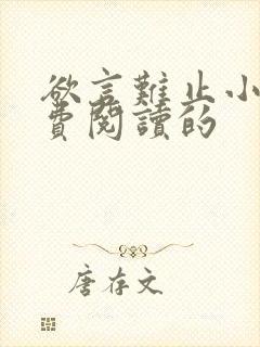 欲言难止小说免费阅读的