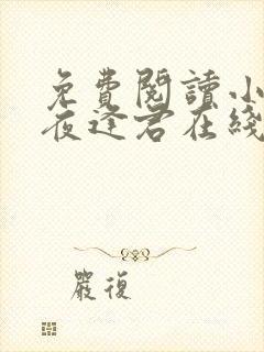 免费阅读小说此夜逢君在线阅读全文封面