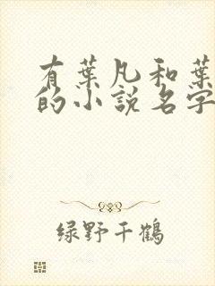 有叶凡和叶长风的小说名字