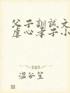 父子训诫文误会虐心孝子小说