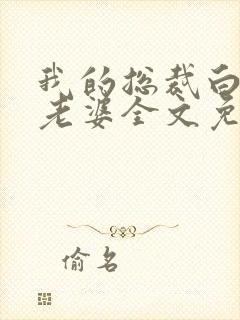 我的总裁白富美老婆全文免费读