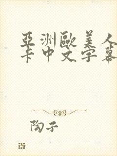 亚洲欧美人妻不卡中文字幕封面