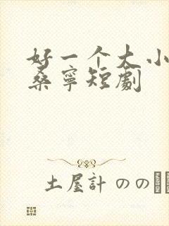 好一个大小姐南桑宁短剧封面