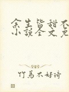 余生皆甜不见君小说全文免费阅读