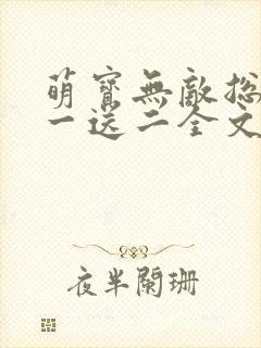 萌宝无敌总裁娶一送二全文免费阅读封面