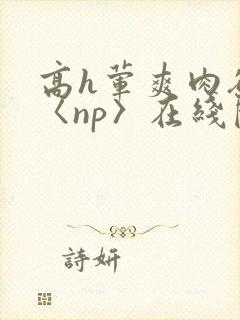 高h荤爽肉欲文〈np〉在线阅读