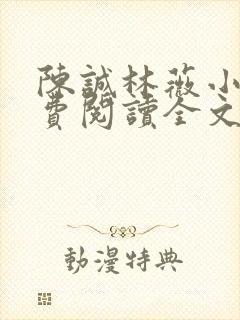 陈诚林薇小说免费阅读全文最新章节