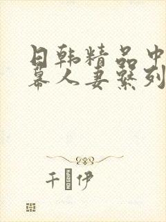 日韩精品中文字幕人妻系列