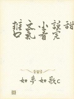 推文小说甜文一口气看完