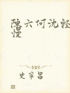 陈六何沈轻舞最慢封面