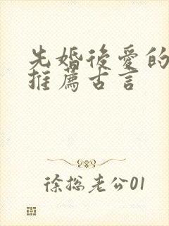 先婚后爱的小说推荐古言