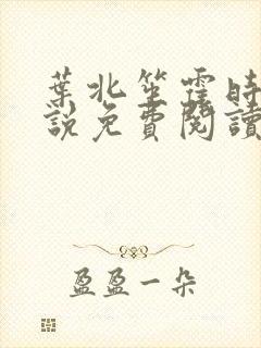 叶北笙霍时庭小说免费阅读无弹窗