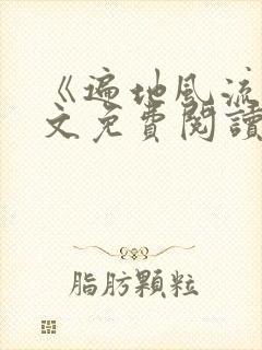 《遍地风流》全文免费阅读封面